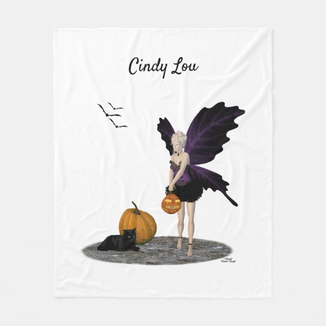Halloween Fairy with Pumpkin Fleece Blanket (Framsidan)