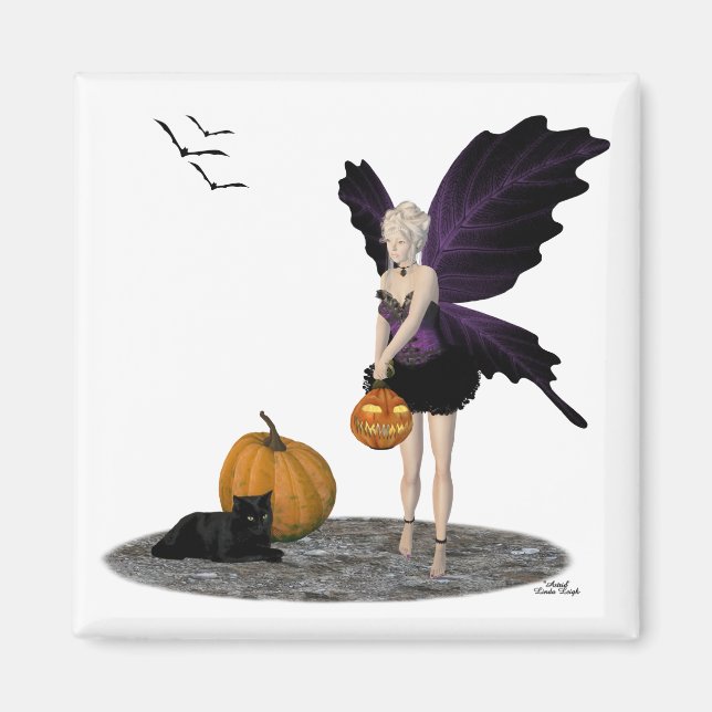 Halloween Fairy with Pumpkin Magnet (Framsidan)