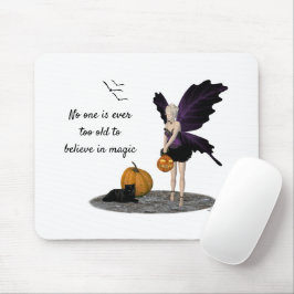 Halloween Fairy with Pumpkin Mouse Pad Musmatta