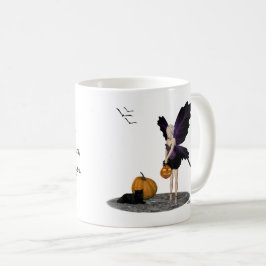 Halloween Fairy with Pumpkin Quote cafee Mugg