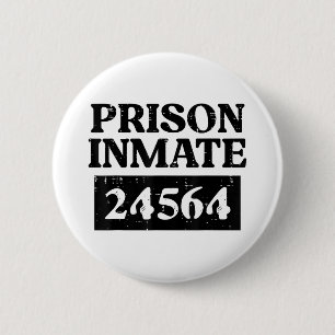 Halloween Fäktoner Inmate Funny Costume Manar Knapp
