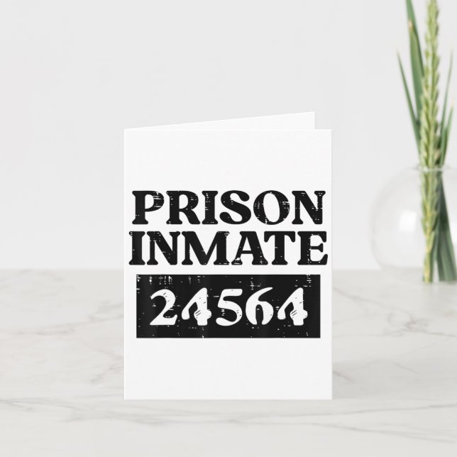 Halloween Fäktoner Inmate Funny Costume Manar Kort (Framsida)