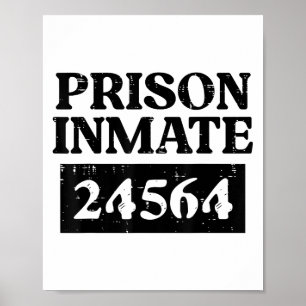 Halloween Fäktoner Inmate Funny Costume Manar Poster