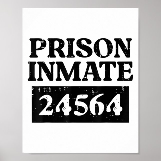 Halloween Fäktoner Inmate Funny Costume Manar Poster (Framsidan)