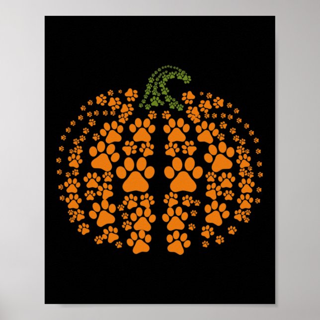 Halloween Fall Cute Tassar Pumpkin-Djurälskare Poster (Framsidan)