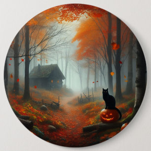 Halloween/Fall/Höst/pumkin/cat Papper Kopp Knapp