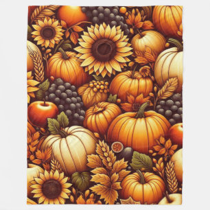 Halloween/Fall/Höst/pumpa Fleecefilt