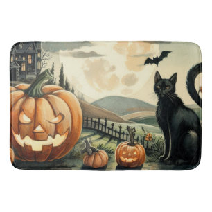 Halloween/Fall/Höst/pumpkin/katt Badrumsmatta
