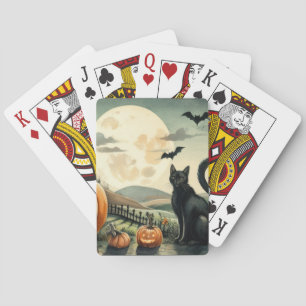 Halloween/Fall/Höst/pumpkin/katt Casinokort