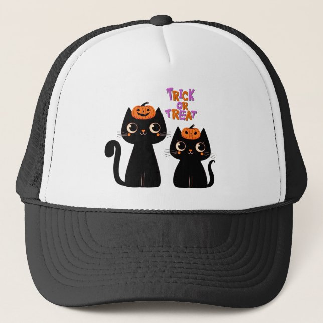 Halloween/Fall/Höst/pumpkin/katt Keps (Framsida)