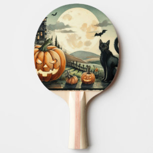 Halloween/Fall/Höst/pumpkin/katt Pingisracket