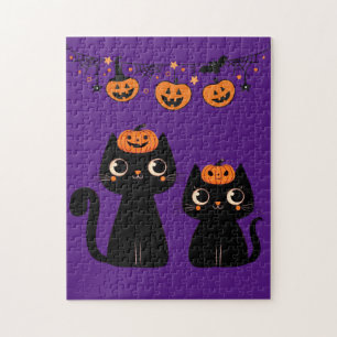 Halloween/Fall/Höst/pumpkin/katt Pussel