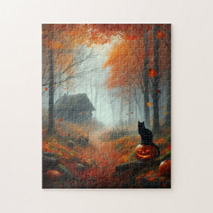 Halloween/Fall/Höst/pumpkin/katt Pussel