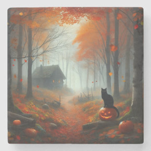 Halloween/Fall/Höst/pumpkin/katt Stenunderlägg