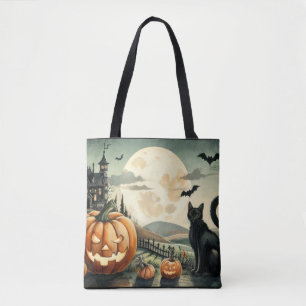 Halloween/Fall/Höst/pumpkin/katt Tygkasse