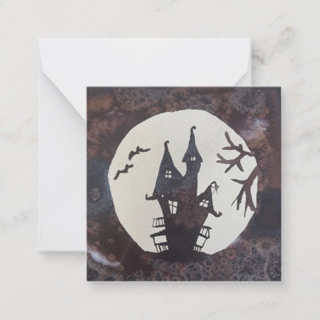 Halloween/Fall-platta anteckningskort (Framsida)