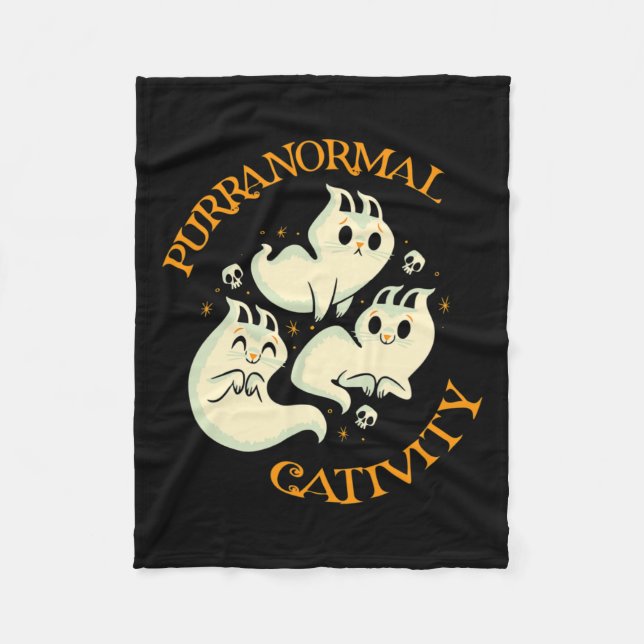 Halloween Fall Roligt Cute Purranormal Ctivity Fleecefilt (Framsidan)