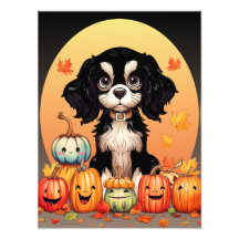 Halloween, Fall-ThLED, Black och Tan Cavalier
