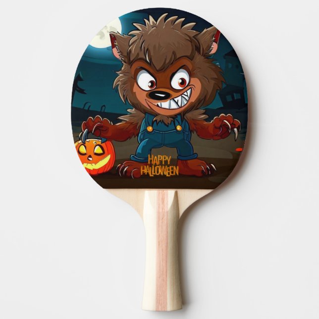 Halloween/Fall/Varulv/Tecknad Pingisracket (Framsidan)