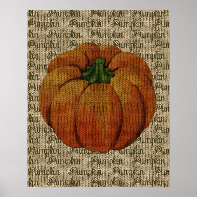 Halloween & Fall Vintage Pumpkin Poster Art (Framsidan)