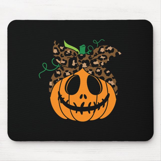 Halloween-fallskärpa och Roligt-pumpor Musmatta (Framsidan)