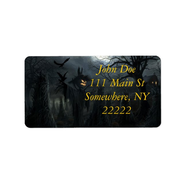 Halloween Fält of Death Adressetikett (Framsidan)