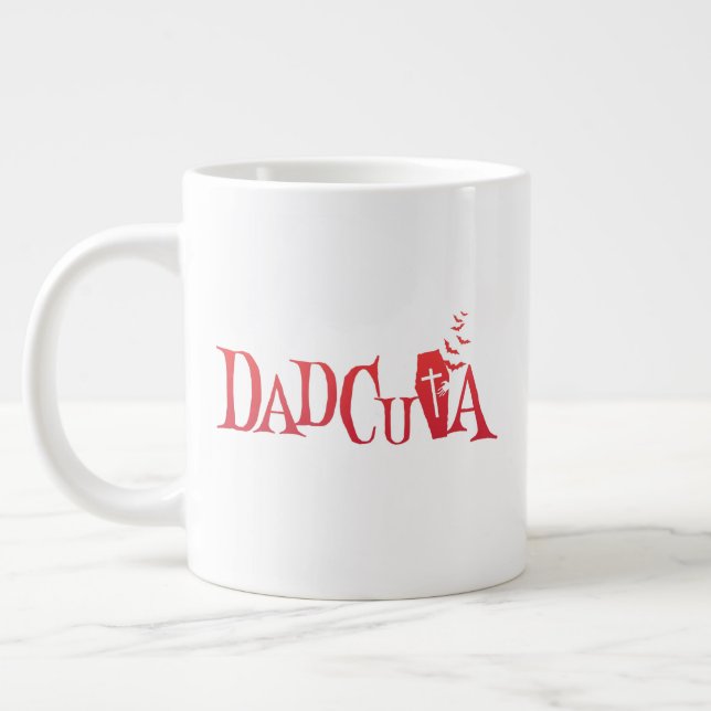 Halloween-familjen Matching Pappa Dadcula Dracula Jumbo Mugg (Vänster)