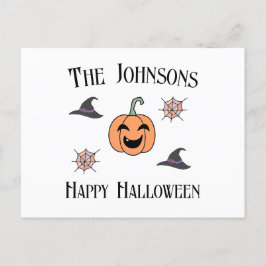 Halloween Family Namn Helg Vykort