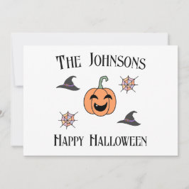 Halloween Family Namn Julkort