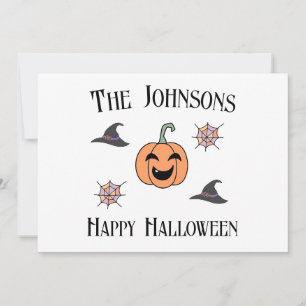 Halloween Family Namn Julkort