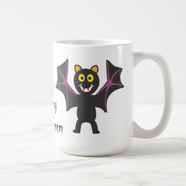 Halloween Fånig Fladdermus Kaffemugg (Höger)