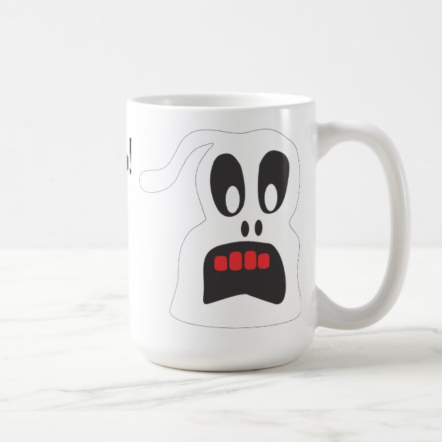 Halloween Fånig Ghost Kaffemugg (Höger)