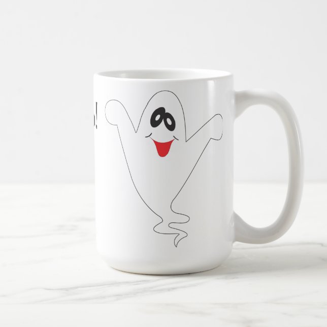 Halloween Fånig Ghost Kaffemugg (Höger)