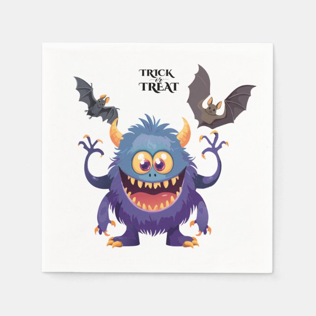 Halloween Fånig Monster Pappersservett (Framsidan)