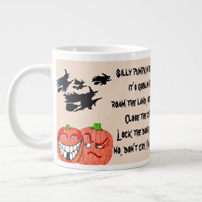 HALLOWEEN FÅNIG PUMPKIN mugg Jumbo Mugg (Vänster)