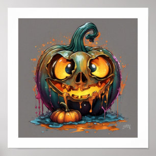 Halloween Fånig Pumpkin Poster