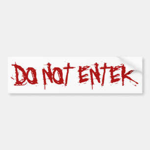 Halloween får inte varningssignalen Red och White Bildekal