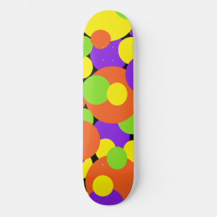 Halloween Färg Cirklar Mini Skateboard Bräda 18,5 Cm