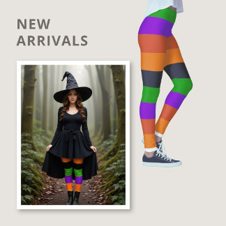 Halloween Färg Witch Leggings