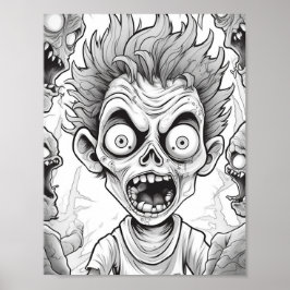 Halloween-färgning av Vuxen Poster