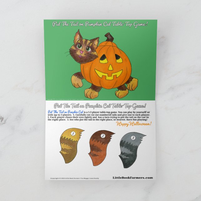 Halloween Fäst Svansen Greeting Card Tack Kort (Inuti)