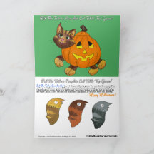 Halloween Fäst Svansen Lek Välkomstkort