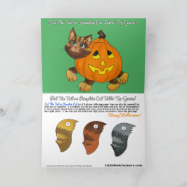 Halloween Fäst Svansen Lek Välkomstkort Tack Kort