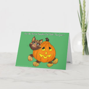 Halloween Fäst Svansen Lek Välkomstkort Tack Kort