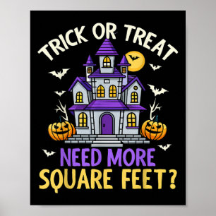 Halloween Fastighetsmäklare Broker Rolig Realtor M Poster
