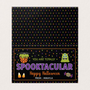 Halloween-favoritpaket Topper med redigerbart Namn Visitkort