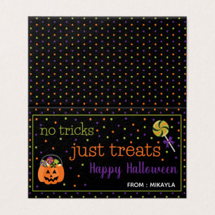 Halloween-favoritpaket Topper med redigerbart Namn Visitkort