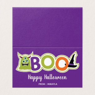 Halloween-favoritpaket Topper med redigerbart Namn Visitkort