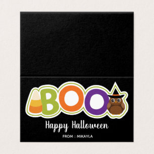 Halloween-favoritpaket Topper med redigerbart Namn Visitkort