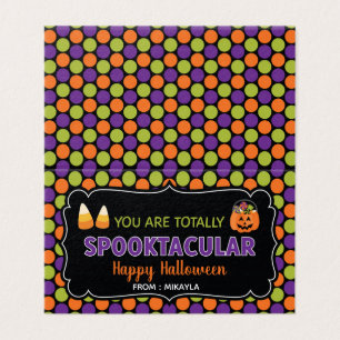 Halloween-favoritpaket Topper med redigerbart Namn Visitkort